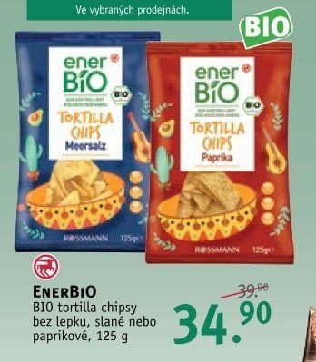 ENERBIO BIO tortilla chipsy, 125 g