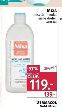 Mixa micelární voda, různé druhy, 400 ml
