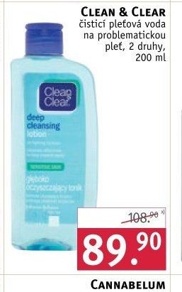 CLEAN & CLEAR čisticí pleťová voda