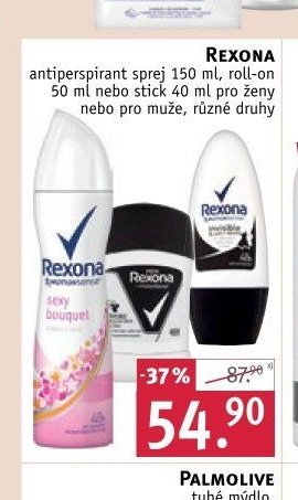 REXONA antiperspirant sprej 150 ml, roll-on 50 ml