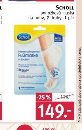SCHOLL ponožková maska na nohy