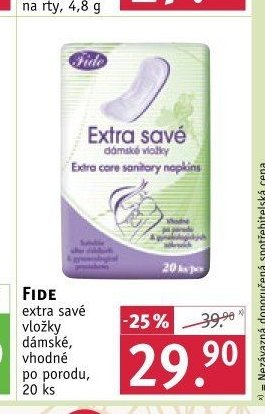 Fide extra savé vložky
