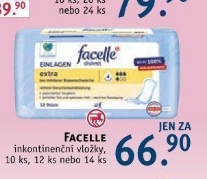 Facelle inkontinenční vložky