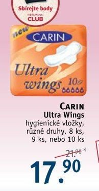 Carin Ultra Wings hygienické vložky