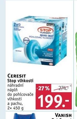 Ceresit Stop vlhkosti náhradní náplň do pohlcovače vlhkosti a pachu, 2x 450 g