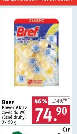 Bref Power Aktiv závěs do WC, různé druhy, 3x 50 g