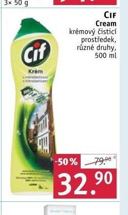 Cif Cream krémový čistící prostředek, různé druhy, 500 ml
