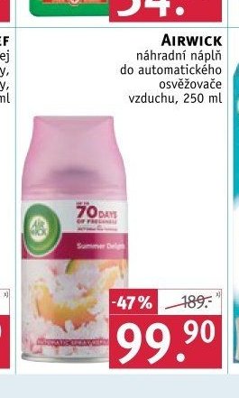 Airwick náhradní náplň do automatického osvěžovače vzduchu, 250 ml