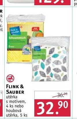 Flink & Sauber utěrka s motivem / houbová utěrka