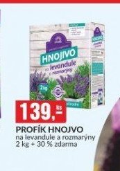 PROFÍK HNOJIVO na levandule a rozmarýny 2 kg + 30 % zdarma