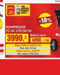 Kompresor TC-AC 270/50/10