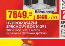 HYDROMASÁŽNÍ SPRCHOVÝ BOX K-391
