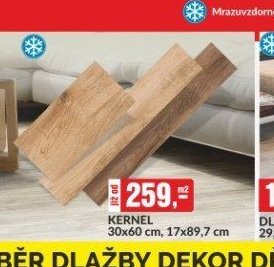 KERNEL 30x60 cm, 17x89,7 cm