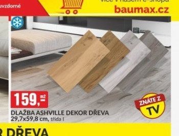 DLAŽBA ASHVILLE DEKOR DŘEVA 29,7x59,8 cm, třída I