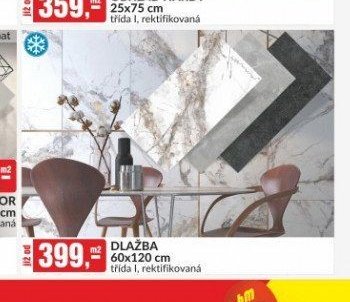 DLAŽBA 60x120 cm třída I, rektifikovaná
