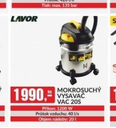 Mokrosuchý vysavač VAC 20S