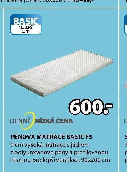 PĚNOVÁ MATRACE BASIC F5