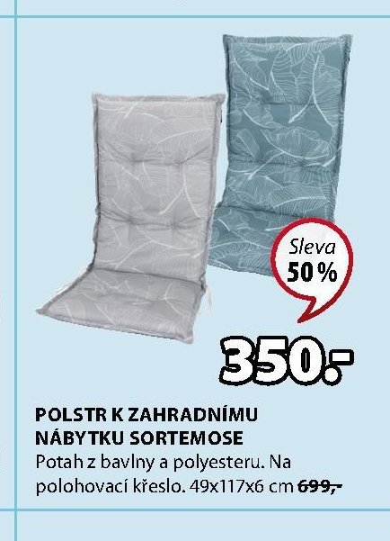 Polstr k zahradnímu nábytku SORTEMOSE