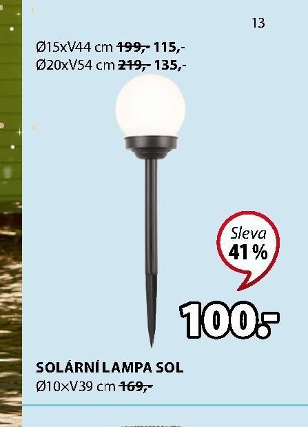 Solární lampa SOL