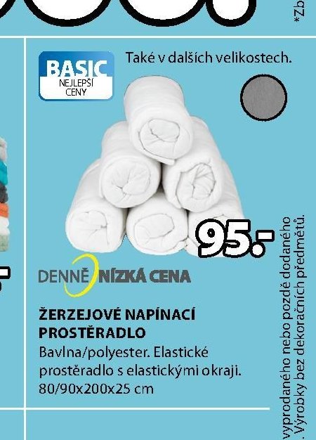 ŽERZEJOVÉ NAPÍNACÍ PROSTĚRADLO