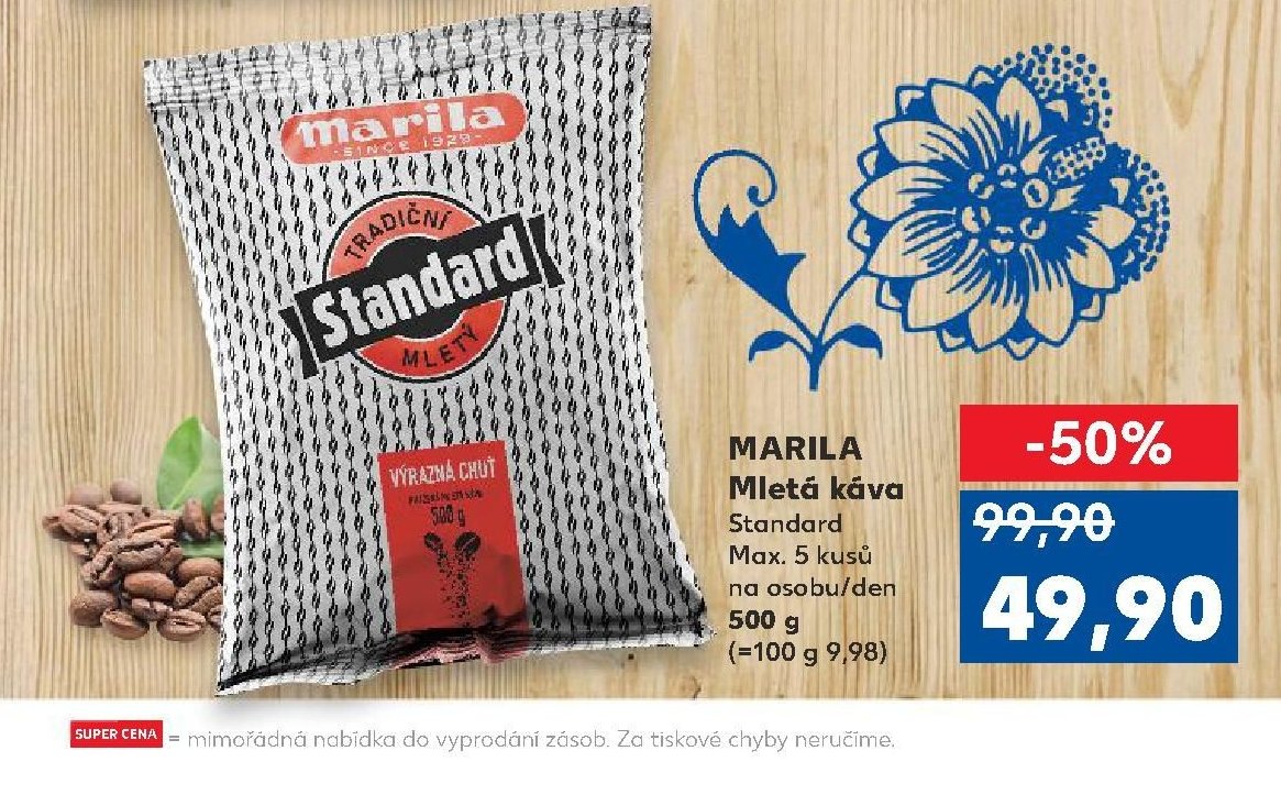 MARILA Mletá káva Standard