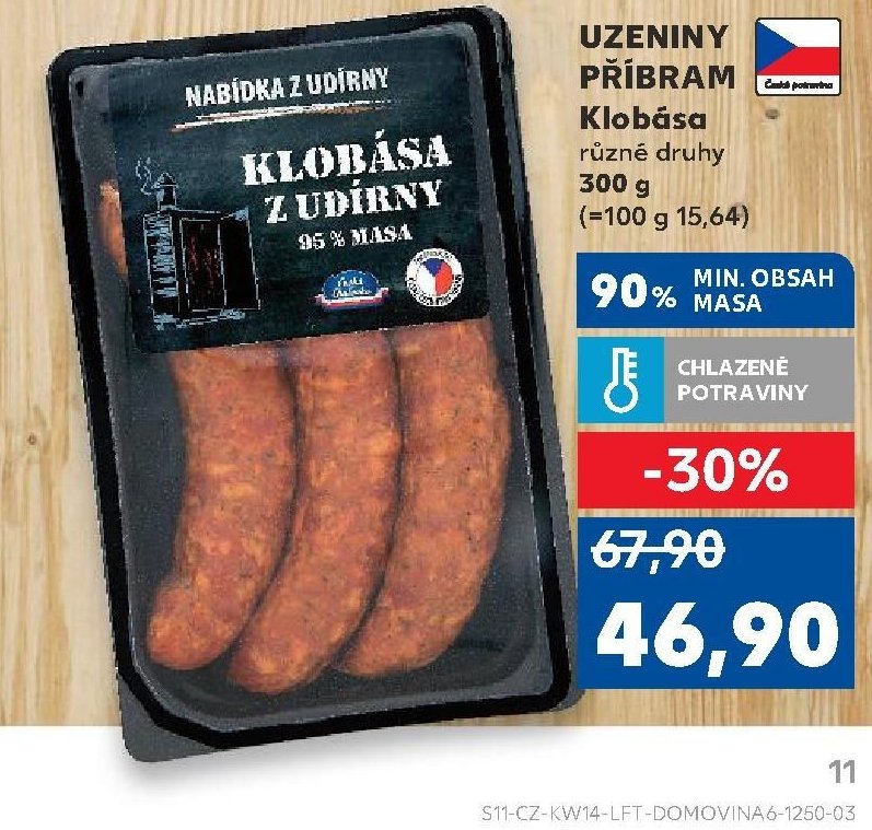 UZENINY PŘÍBRAM Klobása