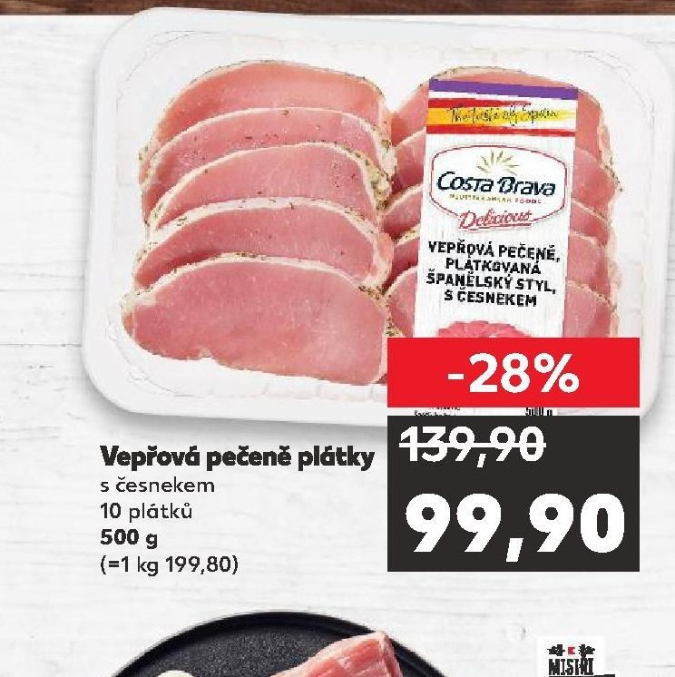 Vepřové pečeně plátky s česnekem