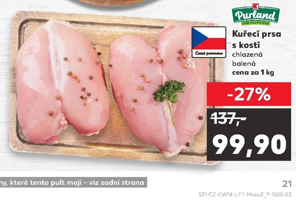 Kuřecí prsa s kostí