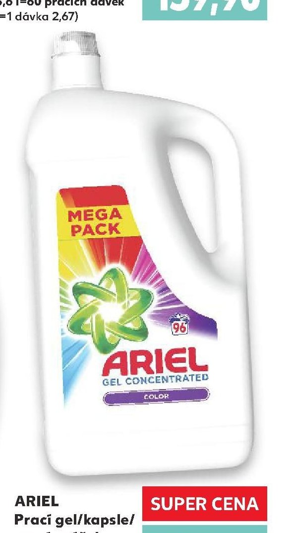 Ariel Prací gel/kapsle/prací prášek