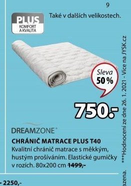 DREAMZONE CHRÁNIČ MATRACE PLUS T40
