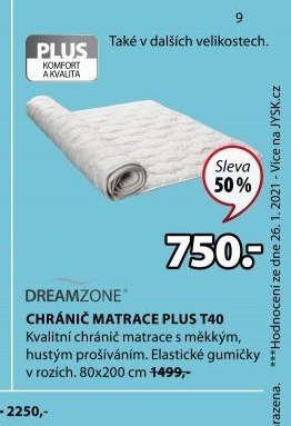 DREAMZONE CHRÁNIČ MATRACE PLUS T40
