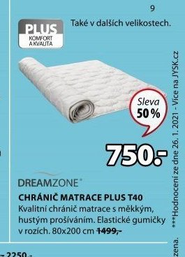 DREAMZONE CHRÁNIČ MATRACE PLUS T40