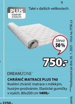 DREAMZONE CHRÁNIČ MATRACE PLUS T40
