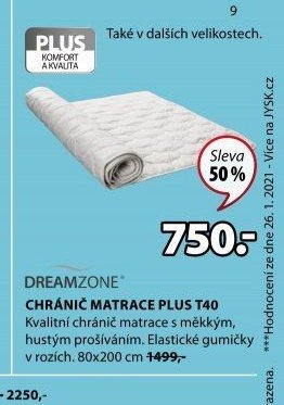 DREAMZONE CHRÁNIČ MATRACE PLUS T40