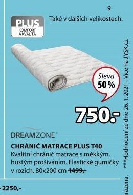 DREAMZONE CHRÁNIČ MATRACE PLUS T40