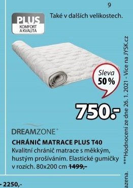 DREAMZONE CHRÁNIČ MATRACE PLUS T40