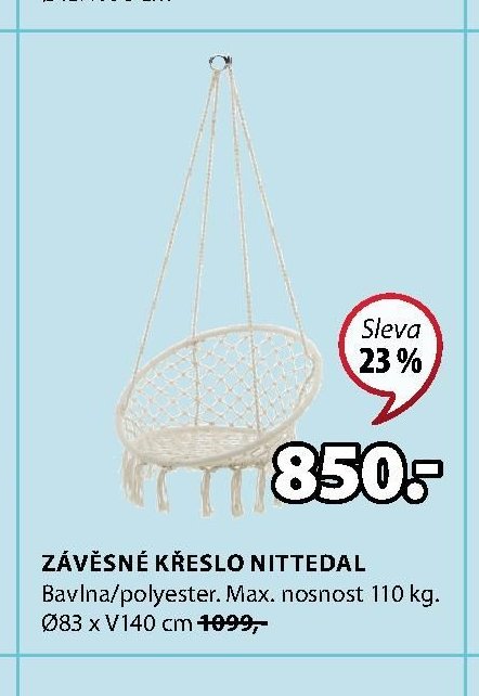 Závěsné křeslo NITTEDAL
