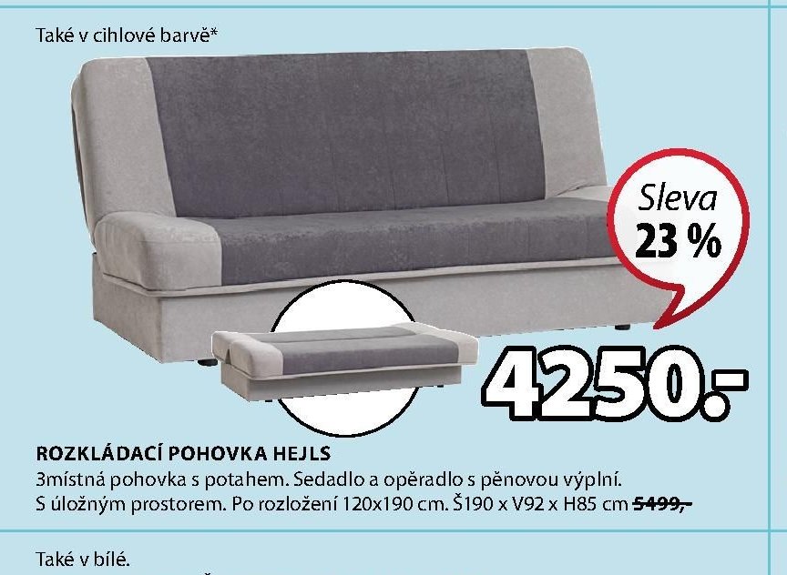 ROZKLÁDACÍ POHOVKA HEJLS
