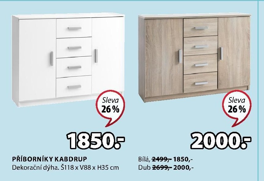 PŘÍBORNÍKY KABDRUP (bílá)
