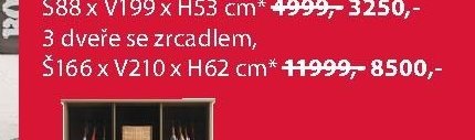 Stěna do chodby TERPET (verze se zrcadlem)