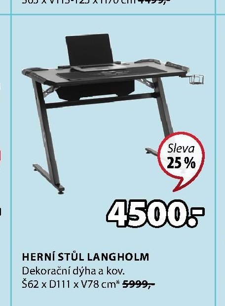 HERNÍ STŮL LANGHOLM