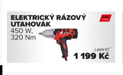 Elektrický rázový utahovák 450 W, 320 Nm