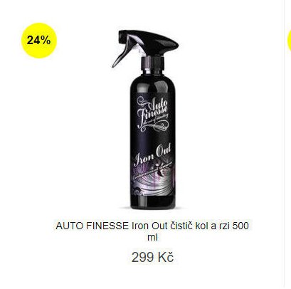 AUTO FINESSE Iron Out čistič kol a rzi 500 ml