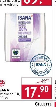 Isana tyčinky do uší 200 ks