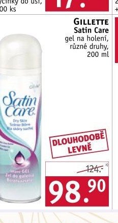 Gillette Satin Care gel na holení