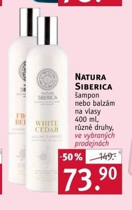 NATURA SIBERICA šampon nebo balzám na vlasy 400 ml, různé druhy, ve vybraných prodejnách