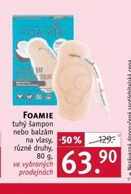 FOAMIE tuhý šampon nebo balzám na vlasy, různé druhy, 80 g, ve vybraných prodejnách