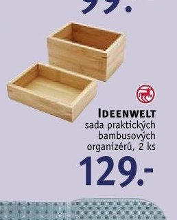 IDEENWELT sada praktických bambusových organizérů