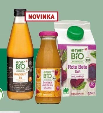 enerBIO ovocné a zeleninové šťávy