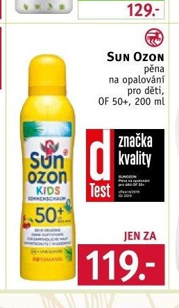 SUN OZON pěna na opalování pro děti